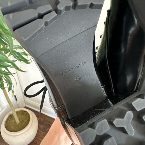 Aerosoles Elena Platform Bootie in Black Combo Leather 8.5 - Picture 7 of 8